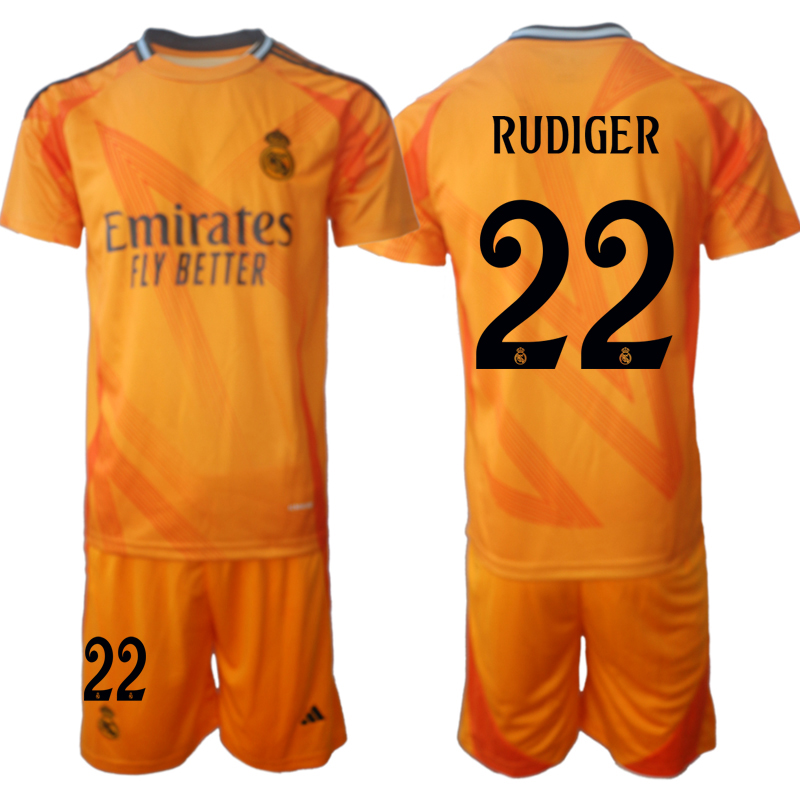 Men 2024-2025 Club Real Madrid away orange #22 Soccer Jersey